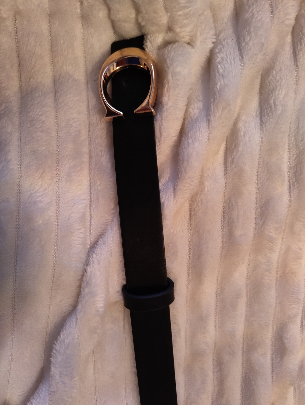 Black C Buckle Adjustable Belt High Quality Luxury Vegan Leather New - Picture 4 of 8